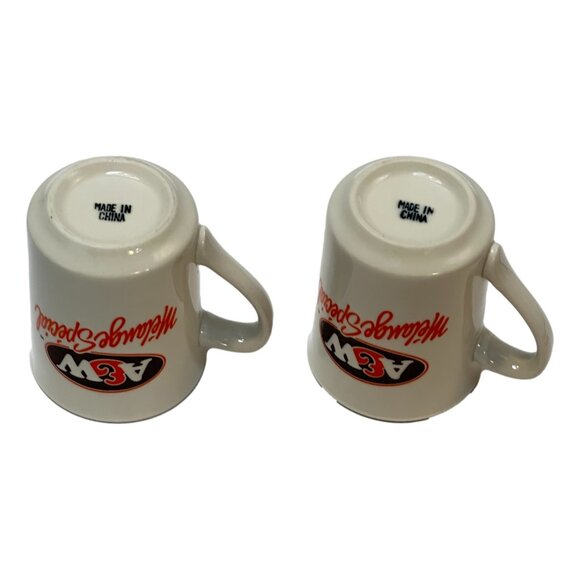 Vintage A & W Special Blend Coffee Mugs Lot 2 Ceramic White Orange - Picture 6 of 10